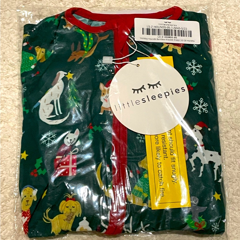 New in package Little sleepies holiday zippy 12-18mo